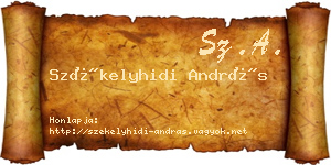 Székelyhidi András névjegykártya