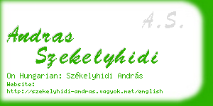 andras szekelyhidi business card