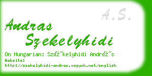 andras szekelyhidi business card